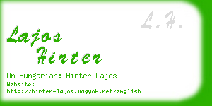 lajos hirter business card